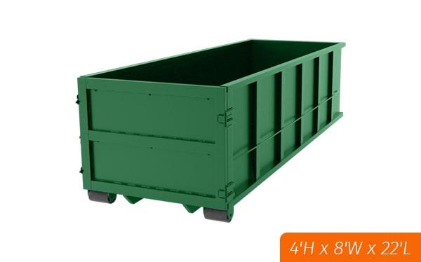 to schedule a delivery of the 20 yard dumpsters, simply contact a reputable dumpster rental company and provide your location and rental period